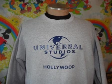 Vintage 90's Universal Studios Hollywood Grey & Navy Blue Crewneck Sweatshirt L