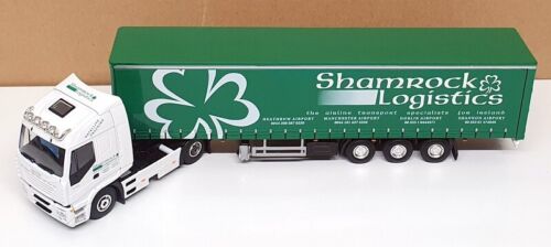 Lion Toys 1/50 Scale SL01G Iveco Truck & Trailer Shamrock Logistics White/Green - Picture 4 of 6