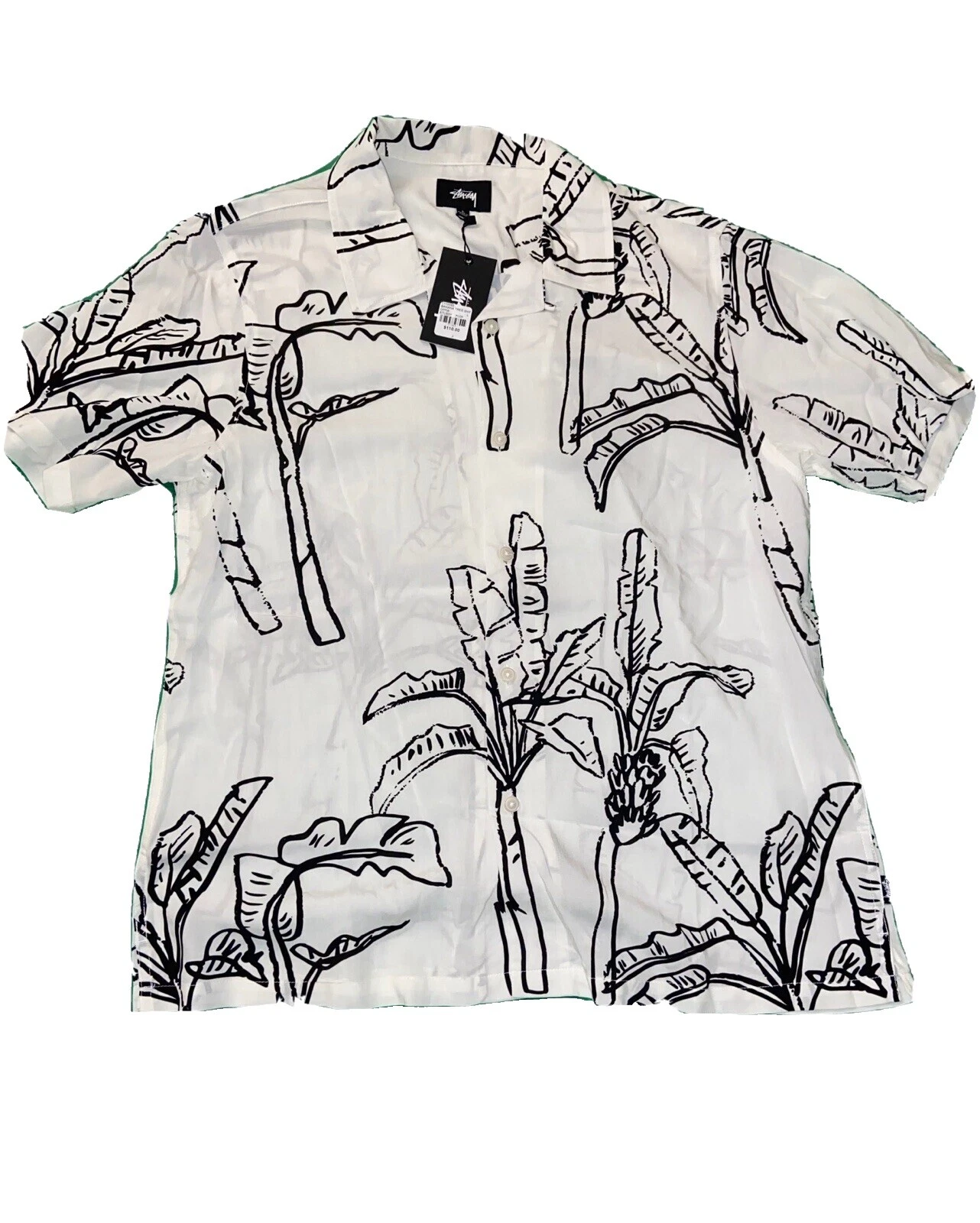 Camisas para hombre Stussy informales de algodón con botones