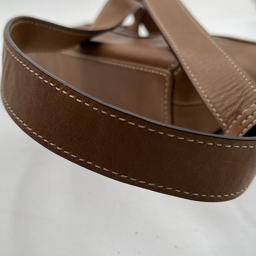 Vintage Coach City brüniertes braunes Leder Umhängetasche Handtasche USA mit Zug - Bild 12 von 22