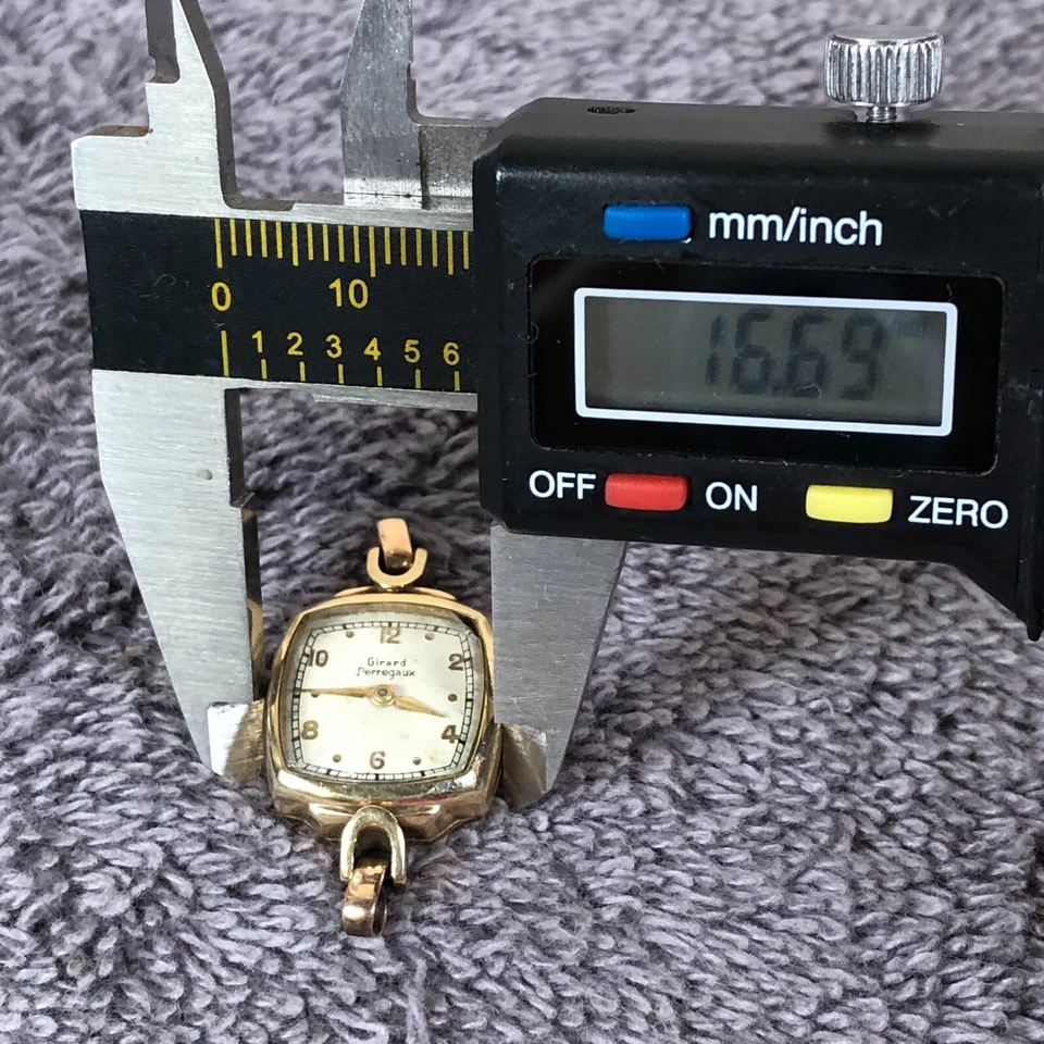 Girard Perregaux女式连衣裙10K镀金17毫米机械发条手表无表带 — 第 3/4 张图片