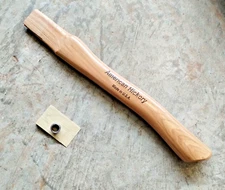 15" Valley AMERICAN HICKORY Curved Hatchet Axe Wood Handle & Wedge MADE IN USA
