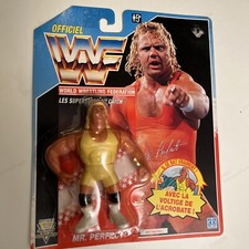 WWF Hasbro Mr. PERFECT 1991 series 4, Blue French card MOC Wrestling ]