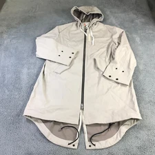 The Arrivals Coat Womens Large Beige Full ZIp Halstrom 3.0 Parka Unisex Mens M