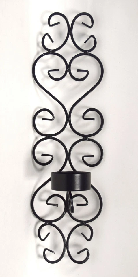 Aplique de pared de metal negro American Atelier At Home candelabro serie de mosaicos Foto 2 de 3