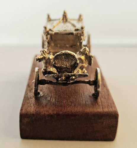 Vtg 1977 Sterling Solid Silver Miniature Silver Jubilee Coronation Coach TK&S - Picture 10 of 12