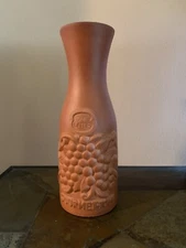 Wine Carafe Gourmet-Topf 1 Liter Terra Cotta Enamel Inside Pat. Pend In Box Vtg