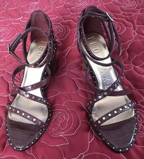 SANDALES GLADIATEUR TED BAKER RARIA EN DAIM NOIR - TAILLE 39 EU/8 US - NEUVES AVEC EMBALLAGE