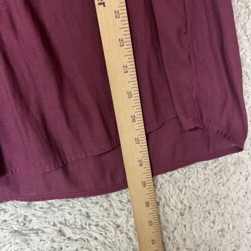 Torrid Blouse Womens Plus 1X Maroon Embroidered Lace Sleeves Boho Whimsygoth - Picture 2 of 10