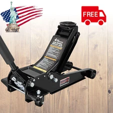 Torin 4 Ton Black Hydraulic Low Profile Service Floor Jack Dual Quick Lift Torin