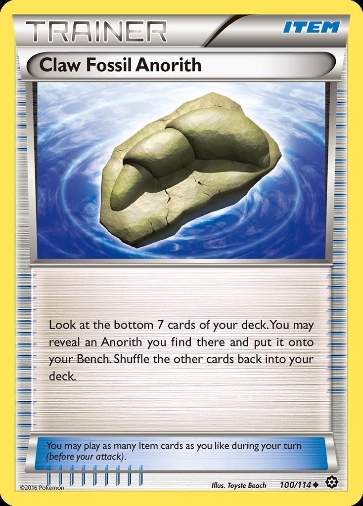 Pokemon Claw Fossil Anorith (100/116) Steam Siege LP