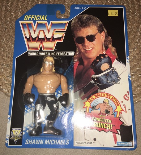 Shawn Michaels BLUE card Figure WWF Hasbro 1994 Si...