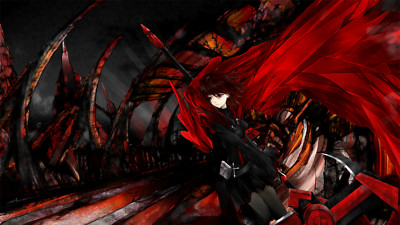 Anime rwby ruby rose red black rooster teeth girls dark Playmat Gaming Mat Desk
