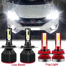 For Honda Fit 2007-2019 HR-V LED Headlights High Low Beam Fog Light 6000K Bulbs
