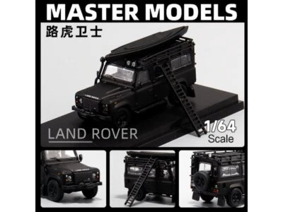 MASTER DIE CAST LAND ROVER Defender 110 + Accessories - matte black - Master 1:64