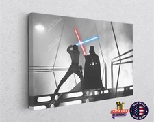 Galaxy Wars Luke and Vader Fight Scene Canvas Classic Wall Design Art