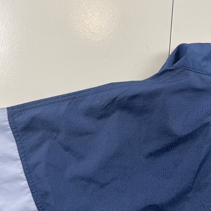 IllumiNITE Jacket Mens Large Blue Full Zip Mock Neck Windbreaker Vented Outdoor