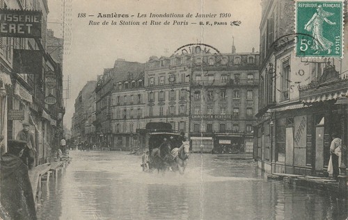 CPA PARIS 16E - Inondations - Rue Félicien-Dávid - LL. 23 (63102) EUR 5,99 - FR