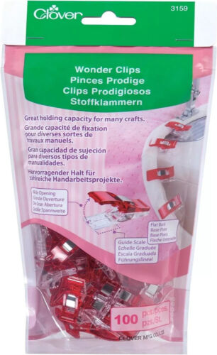 NIP Clover RED Wonder Clips 100 pieces Item #3159 FREE SHIPPING
