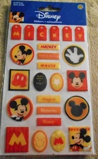 Disney MICKEY MOUSE Magical Memories Ears GEM Epoxy Tag Stickers Scrapbook
