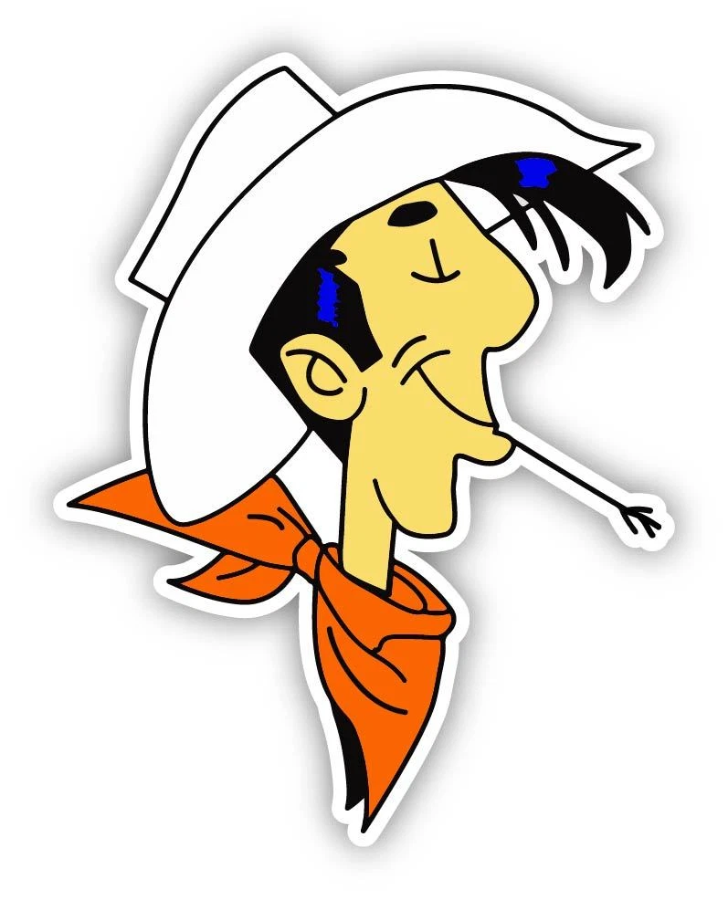 Lucky Luke Cartoon Sticker Decal Laptop Wall Car Phone Comic | eBay