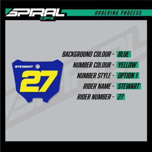 Gráficos de números de fondo MX personalizados S1 Honda CRF 250 450 2013 2014 TODOS LOS AÑOS - Imagen 5 de 5