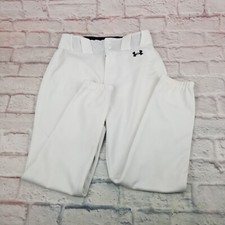 Under Armour Youth Heat Gear Baseball Pants Size Small White