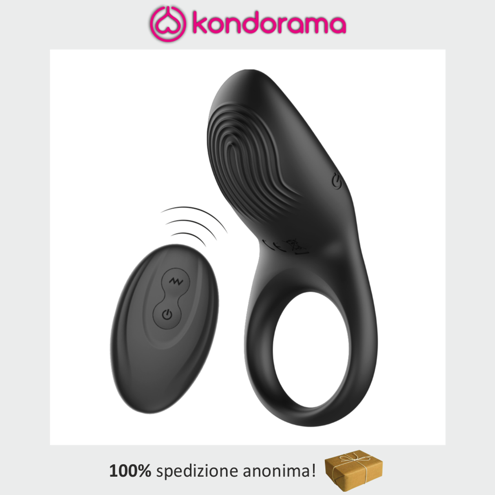 Anello fallico vibrante vibratore per il pene in silicone telecomando wireless
