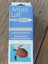 SEA TURTLE Paint-by-Number Kit ARTIST S LOFT 16x20 w/Wooden Hanger 43-pc Easy
