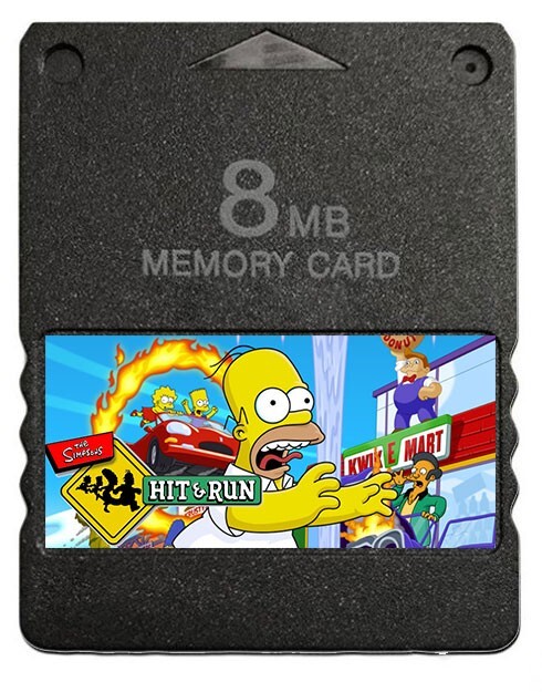 The Simpsons Hit & Run PlayStation 2 Memory Card Completed