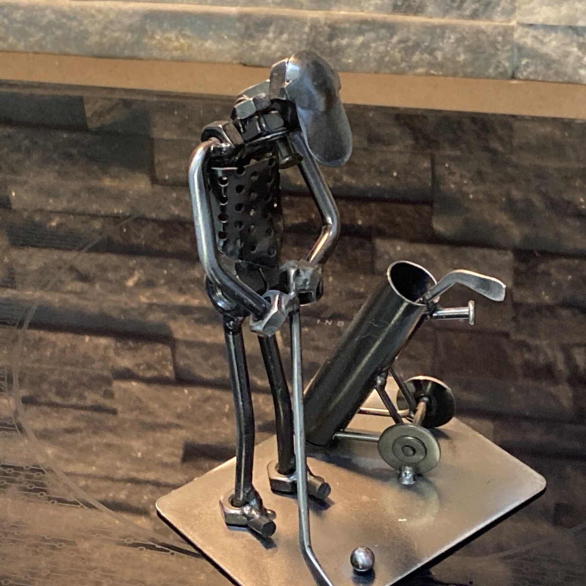 Hinz & Kunst Nuts & Bolts Metal Golfer FOLK ART SCRAP METAL Sculpture 7 Hinz & Kunst Nuts & Bolts Metal Golfer FOLK ART SCRAP METAL Sculpture 7