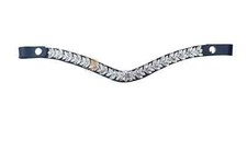 Dazzling Clear Crystal leaf browband horse bridle Snap browband .
