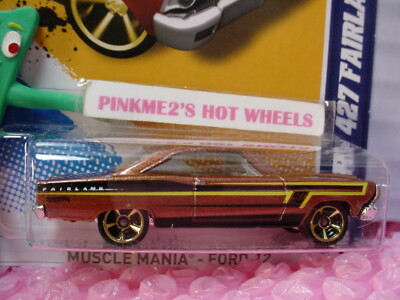 2012 i Hot Wheels '66 FORD 427 FAIRLANE 1966 #112∞Brown;gold mc5