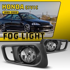 For 99-00 Honda Civic Fog Lights Replace Lamp Pair Clear Lens Switch Wiring Bulb For 99-00 Honda Civic Fog Lights Replace Lamp Pair Clear Lens Switch Wiring Bulb