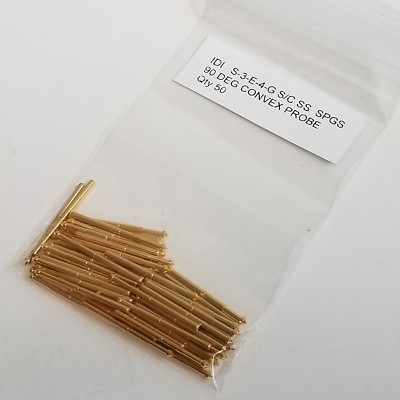 IDI, S-3-E-4-G S/C SS SPGS, Contact Probes 90 Deg. Convex  Qty 50