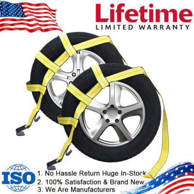 Dolly Straps 2X Dolly Basket Straps With Flat Hooks | Tow Car Basket Straps Adjustable Two Dolly Tow Dolly - Foto 4