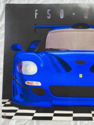 FERRARI F50 GTR 1 Sports Car Poster. Scholastic Tangerine Press