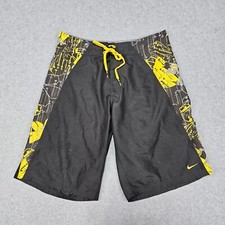 Vintage Nike Board Shorts Mens 30 Swim Trunks Swimsuit Logo Unlined Surf Y2K