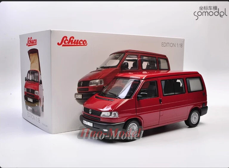 Schuco 1/18 Volkswagen T4B Van Camping Alloy Diecast Model Car Bus Gifts Display - Photo 4/4