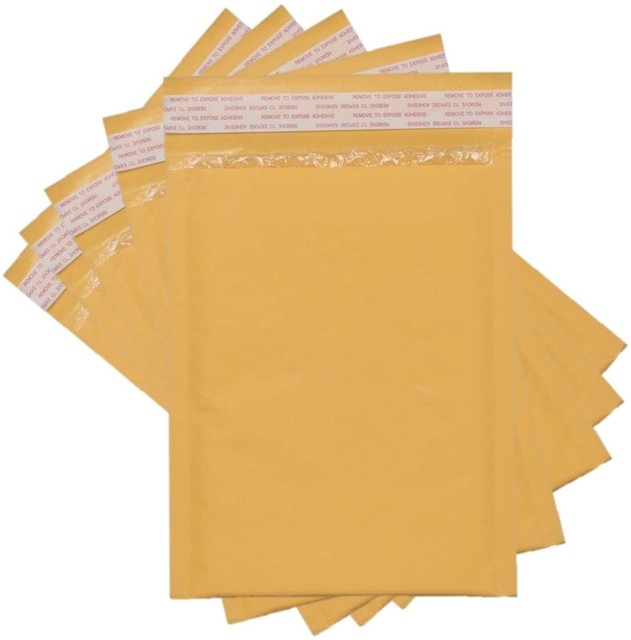 Sales4Less 6 Kraft Bubble Mailers 12.5X19 Padded Envelopes Waterproof