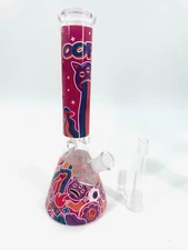 11 Inch Hookah Glass Bong Water Pipes Kiss