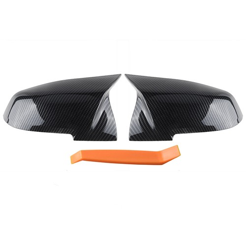 2x Carbon Fiber Side Mirror Cover Caps for BMW 3 Series F30 F31 F20 320i 328i US - Picture 3 of 10