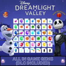 Disney Dreamlight Valley 💎ALL IN GAME GEMS (DLC INCLUDED) 42 stacks💎Bonus Gift