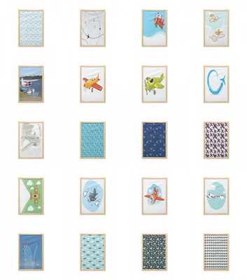Ambesonne Airplane Wall Art with Frame for Bathrooms Living Room Dorms