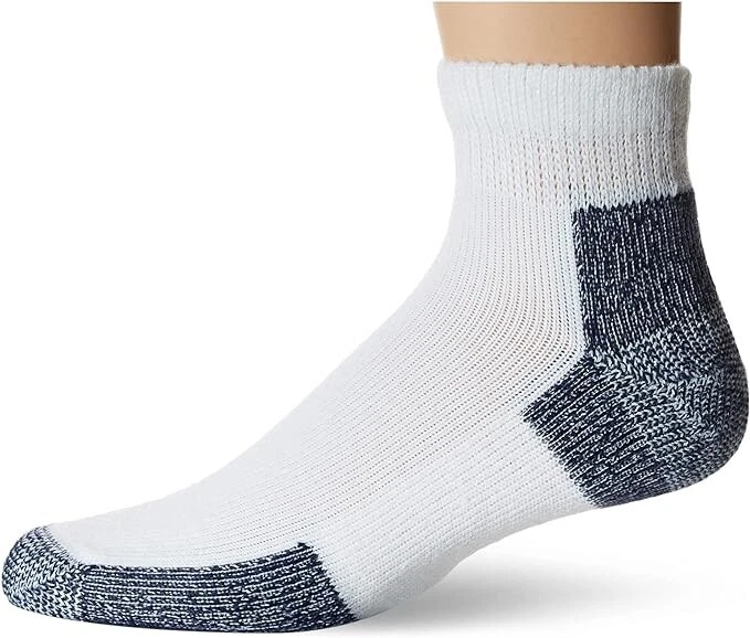Thorlos Mens JMX Maximum Cushion Ankle Running Sock White 1 Pair Large