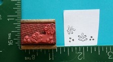 LEAF Corner Rubber Stamp
