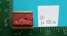 Leaf Corner Rubber Stamp