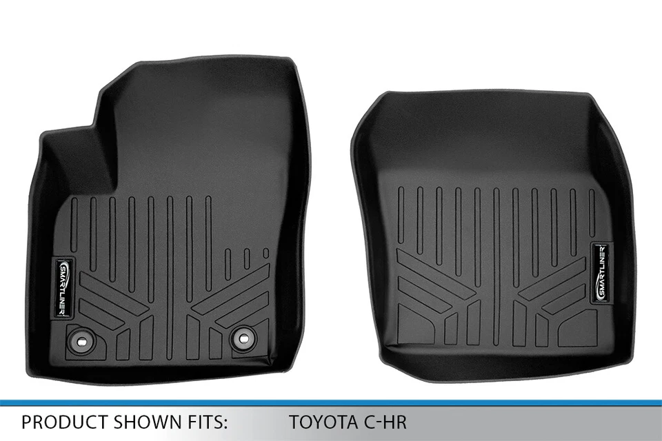 SMARTLINER Custom Fit Floor Mats 1st Row Liner Set OEM TPE 2018-2022 Toyota C-HR Foto 4 de 4