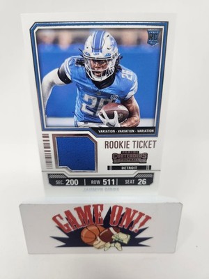 2023 Contenders #TS12V Jahmyr Gibbs Rookie Ticket Swatches Variations BUF