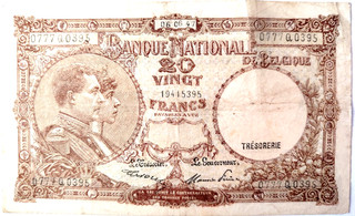 BELGIQUE / BELGIUM Billet de 20Frs du 6/6/1947 Pick 111e